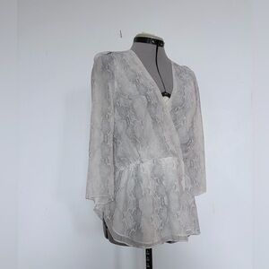 Babaton Silk Snake Print Women's Top